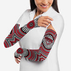 Essendon Football Club Arm Sleeves Indigenous Monochrome Dot Art Mascot Style