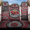 Essendon Football Club Back Car Seat Cover Indigenous Monochrome Dot Art Mascot Style