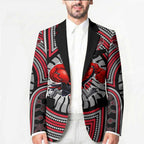 Essendon Football Club Blazer Indigenous Monochrome Dot Art Mascot Style