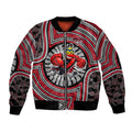 Essendon Football Club Bomber Jacket Indigenous Monochrome Dot Art Mascot Style