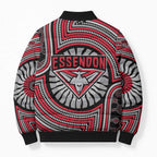 Essendon Football Club Bomber Puffer Jacket Indigenous Monochrome Dot Art Mascot Style