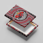 Essendon Football Club Canvas Wall Art Indigenous Monochrome Dot Art Mascot Style
