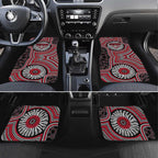 Essendon Football Club Car Mats Indigenous Monochrome Dot Art Mascot Style