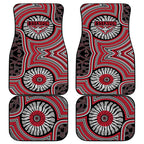 Essendon Football Club Car Mats Indigenous Monochrome Dot Art Mascot Style