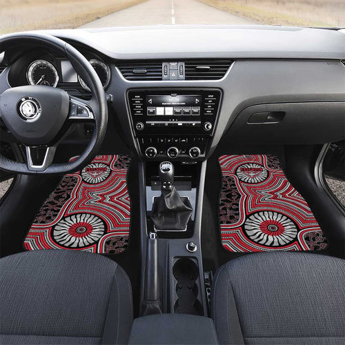 Essendon Football Club Car Mats Indigenous Monochrome Dot Art Mascot Style