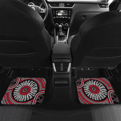 Essendon Football Club Car Mats Indigenous Monochrome Dot Art Mascot Style