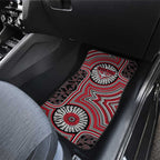Essendon Football Club Car Mats Indigenous Monochrome Dot Art Mascot Style