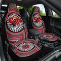 Essendon Football Club Car Seat Cover Indigenous Monochrome Dot Art Mascot Style