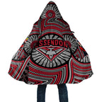 Essendon Football Club Cloak Indigenous Monochrome Dot Art Mascot Style