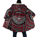 Essendon Football Club Cloak Indigenous Monochrome Dot Art Mascot Style