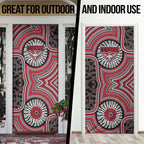 Essendon Football Club Door Cover Indigenous Monochrome Dot Art Mascot Style