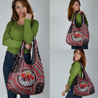 Essendon Football Club Grocery Bag Indigenous Monochrome Dot Art Mascot Style