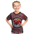 Essendon Football Club Kid T Shirt Indigenous Monochrome Dot Art Mascot Style