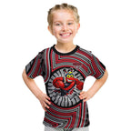 Essendon Football Club Kid T Shirt Indigenous Monochrome Dot Art Mascot Style