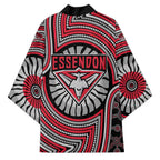 Essendon Football Club Kimono Indigenous Monochrome Dot Art Mascot Style