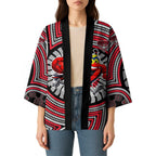 Essendon Football Club Kimono Indigenous Monochrome Dot Art Mascot Style