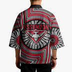 Essendon Football Club Kimono Indigenous Monochrome Dot Art Mascot Style