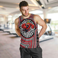 Essendon Football Club Men Tank Top Indigenous Monochrome Dot Art Mascot Style