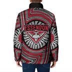 Essendon Football Club Padded Jacket Indigenous Monochrome Dot Art Mascot Style