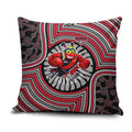 Essendon Football Club Pillow Cover Indigenous Monochrome Dot Art Mascot Style