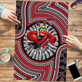 Essendon Football Club Puzzle Indigenous Monochrome Dot Art Mascot Style
