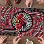 Essendon Football Club Puzzle Indigenous Monochrome Dot Art Mascot Style