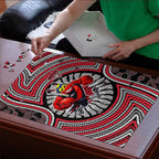 Essendon Football Club Puzzle Indigenous Monochrome Dot Art Mascot Style