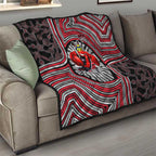Essendon Football Club Quilt Indigenous Monochrome Dot Art Mascot Style