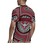 Essendon Football Club Rugby Jersey Indigenous Monochrome Dot Art Mascot Style