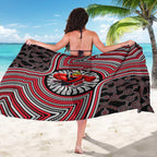 Essendon Football Club Sarong Indigenous Monochrome Dot Art Mascot Style