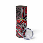 Essendon Football Club Skinny Tumbler Indigenous Monochrome Dot Art Mascot Style