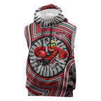 Essendon Football Club Sleeveless Hoodie Indigenous Monochrome Dot Art Mascot Style