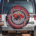 Essendon Football Club Spare Tire Cover Indigenous Monochrome Dot Art Mascot Style
