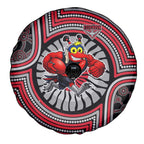 Essendon Football Club Spare Tire Cover Indigenous Monochrome Dot Art Mascot Style
