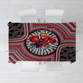 Essendon Football Club Tablecloth Indigenous Monochrome Dot Art Mascot Style