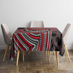 Essendon Football Club Tablecloth Indigenous Monochrome Dot Art Mascot Style