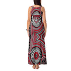 Essendon Football Club Tank Maxi Dress Indigenous Monochrome Dot Art Mascot Style