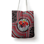 Essendon Football Club Tote Bag Indigenous Monochrome Dot Art Mascot Style