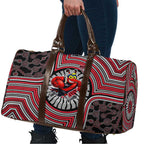 Essendon Football Club Travel Bag Indigenous Monochrome Dot Art Mascot Style