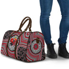 Essendon Football Club Travel Bag Indigenous Monochrome Dot Art Mascot Style