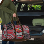 Essendon Football Club Travel Bag Indigenous Monochrome Dot Art Mascot Style