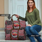 Essendon Football Club Travel Bag Indigenous Monochrome Dot Art Mascot Style