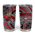 Essendon Football Club Tumbler Cup Indigenous Monochrome Dot Art Mascot Style