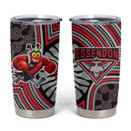 Essendon Football Club Tumbler Cup Indigenous Monochrome Dot Art Mascot Style