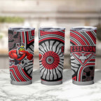 Essendon Football Club Tumbler Cup Indigenous Monochrome Dot Art Mascot Style