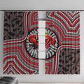 Essendon Football Club Window Curtain Indigenous Monochrome Dot Art Mascot Style