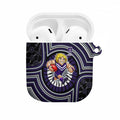 Fremantle Dockers AirPods Case Indigenous Monochrome Dot Art Mascot Style
