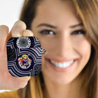 Fremantle Dockers AirPods Case Indigenous Monochrome Dot Art Mascot Style