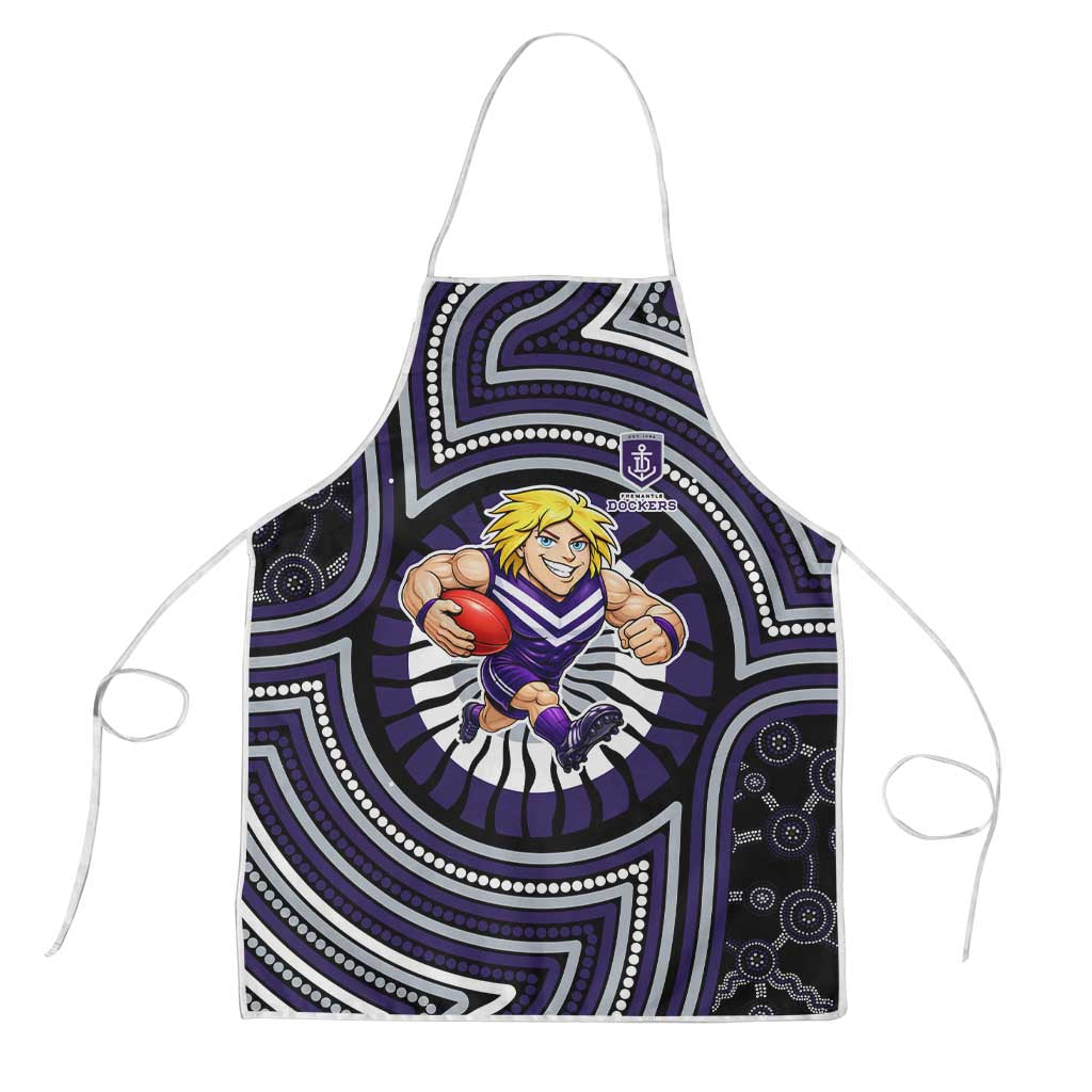 Fremantle Dockers Apron Indigenous Monochrome Dot Art Mascot Style