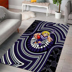 Fremantle Dockers Area Rug Indigenous Monochrome Dot Art Mascot Style